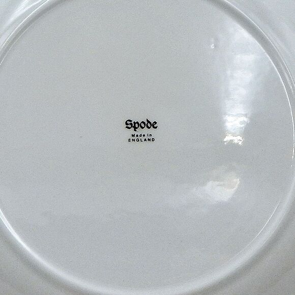 Spode Red Primula Chintz Square Luncheon Salad Plate 9 Inch Made in England - Picture 4 of 4